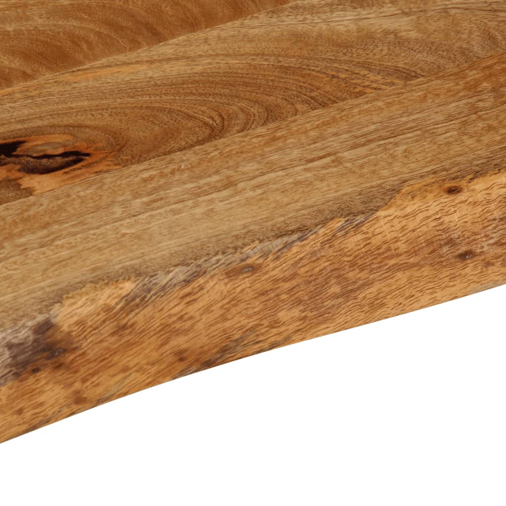 Tischplatte mit Baumkante 60x30x3,8 cm Massivholz Mango